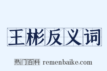 王彬反义词是什么意思的图片